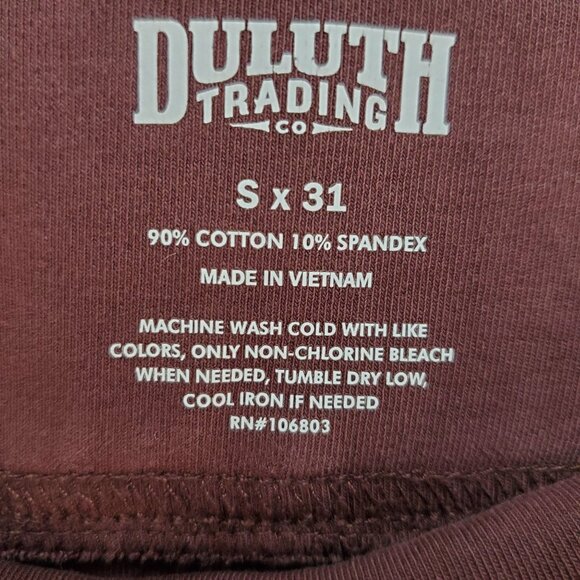 Duluth Trading Co Pants Womens Small Burgundy Red Straight Leg Stretch - Picture 2 of 8